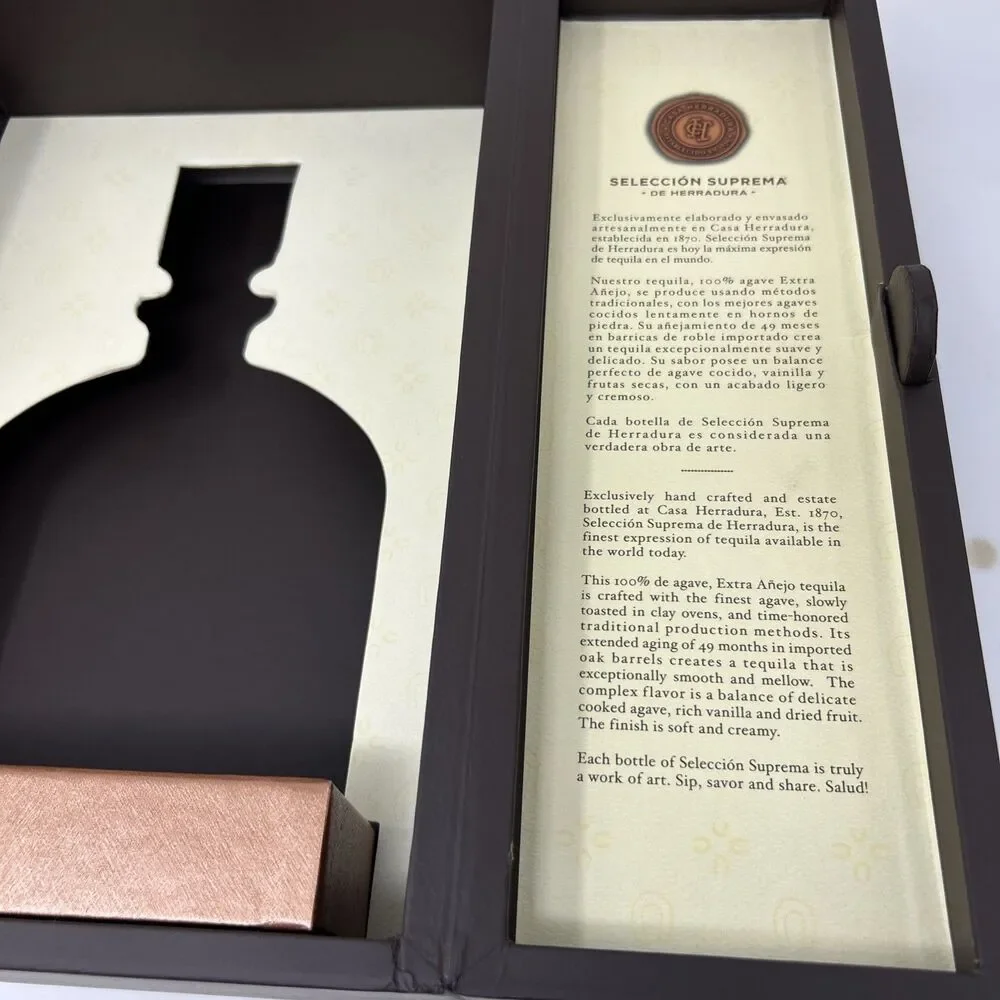 Herradura Seleccion Suprema Tequila Empty Collectors Box(NO BOTTLE)